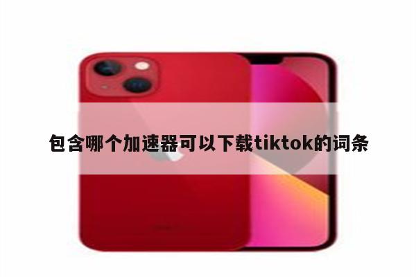 包含哪个加速器可以下载tiktok的词条
