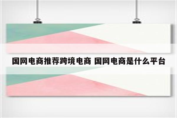 国网电商推荐跨境电商 国网电商是什么平台