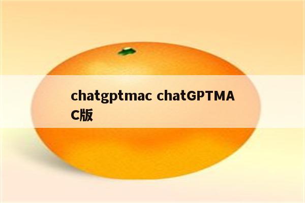 chatgptmac chatGPTMAC版