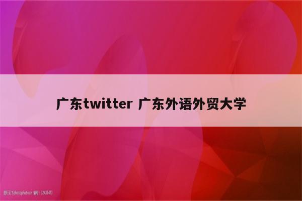 广东twitter 广东外语外贸大学