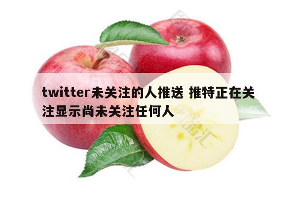 twitter未关注的人推送 推特正在关注显示尚未关注任何人