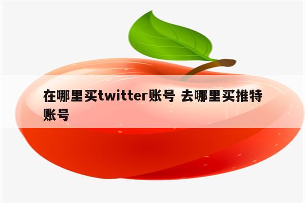 在哪里买twitter账号 去哪里买推特账号