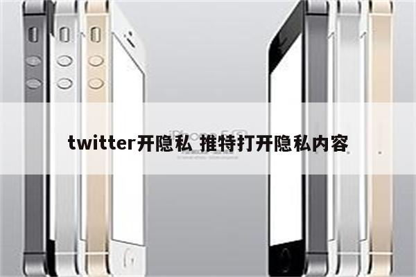twitter开隐私 推特打开隐私内容