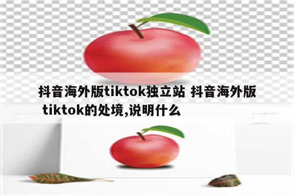 抖音海外版tiktok独立站 抖音海外版 tiktok的处境,说明什么
