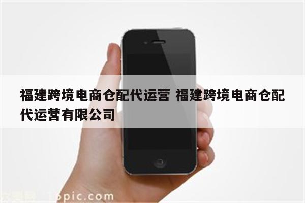 福建跨境电商仓配代运营 福建跨境电商仓配代运营有限公司