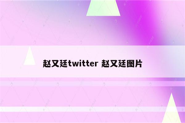 赵又廷twitter 赵又廷图片