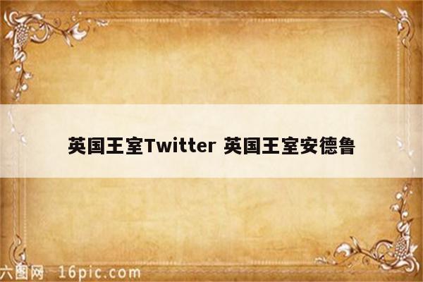 英国王室Twitter 英国王室安德鲁