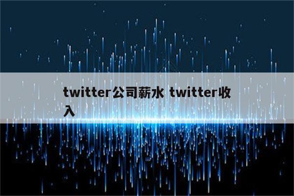 twitter公司薪水 twitter收入