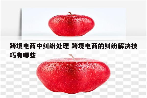 跨境电商中纠纷处理 跨境电商的纠纷解决技巧有哪些