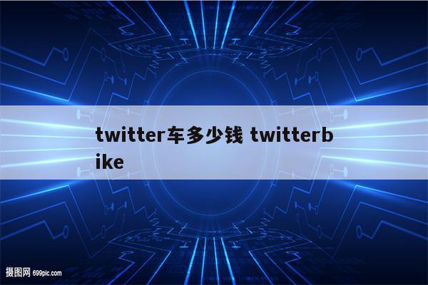twitter车多少钱 twitterbike