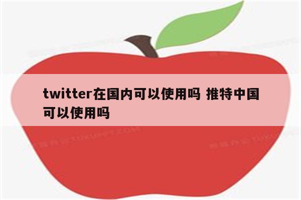twitter在国内可以使用吗 推特中国可以使用吗