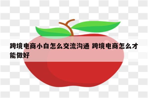 跨境电商小白怎么交流沟通 跨境电商怎么才能做好