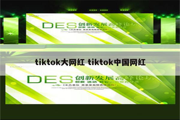 tiktok大网红 tiktok中国网红