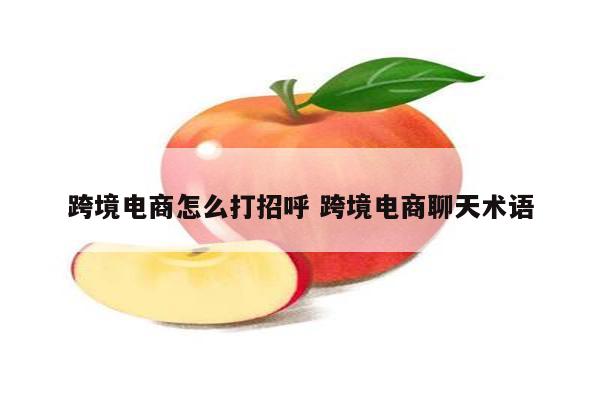 跨境电商怎么打招呼 跨境电商聊天术语