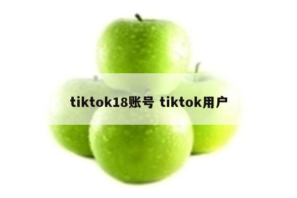 tiktok18账号 tiktok用户
