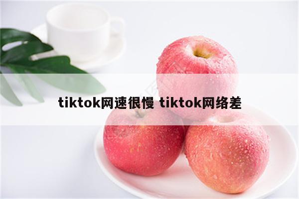 tiktok网速很慢 tiktok网络差