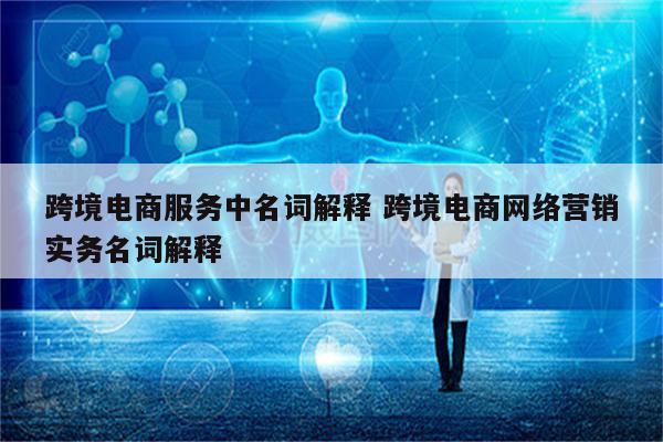 跨境电商服务中名词解释 跨境电商网络营销实务名词解释