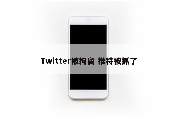 Twitter被拘留 推特被抓了
