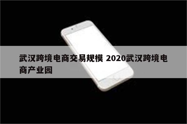武汉跨境电商交易规模 2020武汉跨境电商产业园