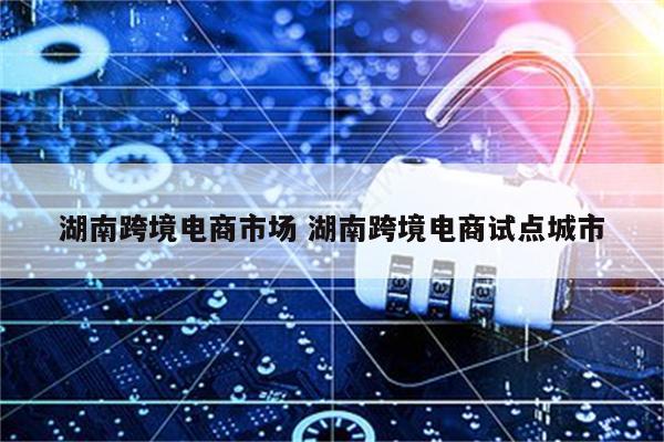 湖南跨境电商市场 湖南跨境电商试点城市