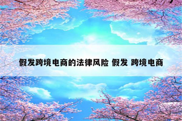 假发跨境电商的法律风险 假发 跨境电商