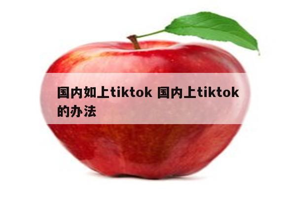 国内如上tiktok 国内上tiktok的办法
