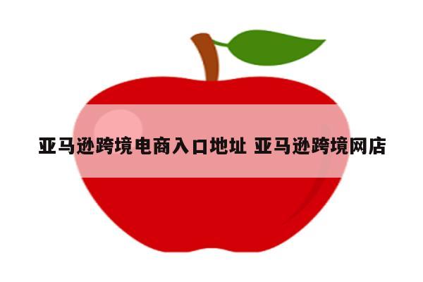 亚马逊跨境电商入口地址 亚马逊跨境网店
