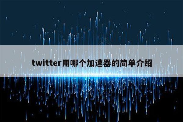 twitter用哪个加速器的简单介绍