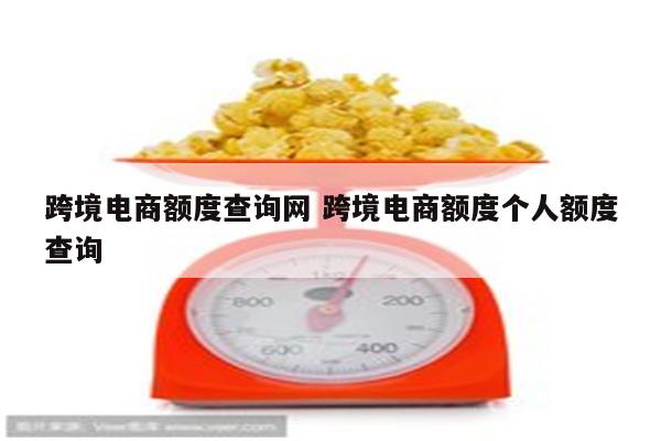 跨境电商额度查询网 跨境电商额度个人额度查询