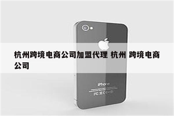 杭州跨境电商公司加盟代理 杭州 跨境电商公司
