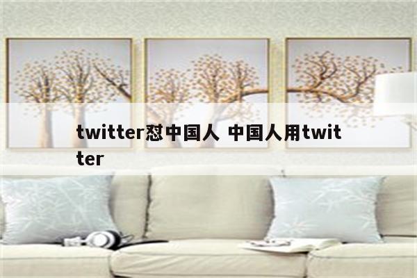 twitter怼中国人 中国人用twitter