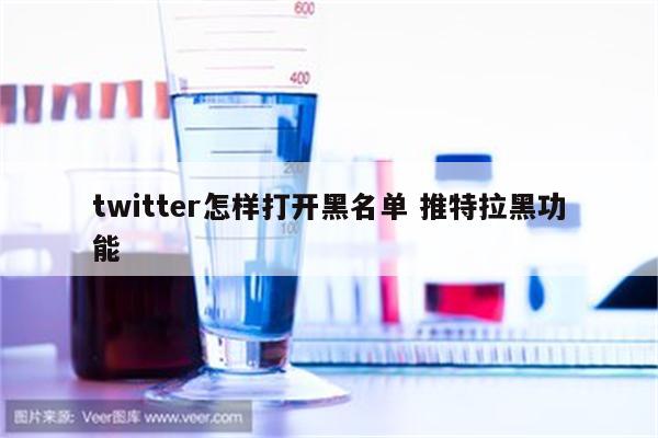 twitter怎样打开黑名单 推特拉黑功能