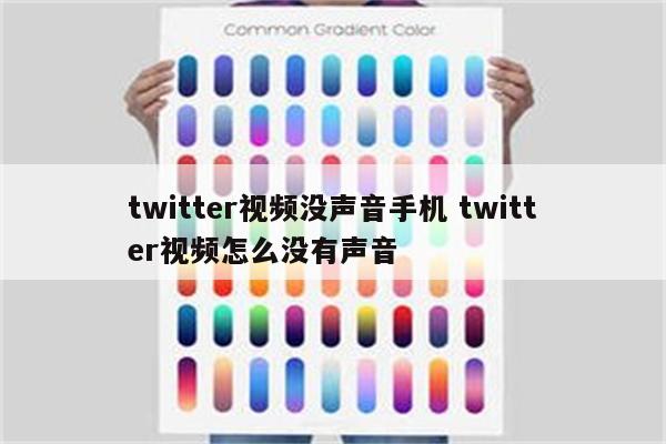 twitter视频没声音手机 twitter视频怎么没有声音