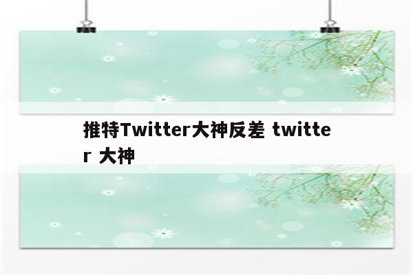推特Twitter大神反差 twitter 大神