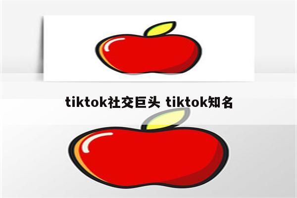 tiktok社交巨头 tiktok知名