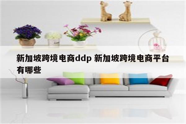 新加坡跨境电商ddp 新加坡跨境电商平台有哪些