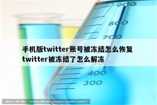 手机版twitter账号被冻结怎么恢复 twitter被冻结了怎么解冻