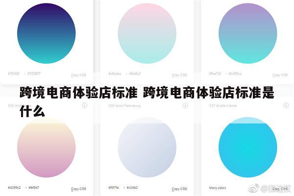 跨境电商体验店标准 跨境电商体验店标准是什么
