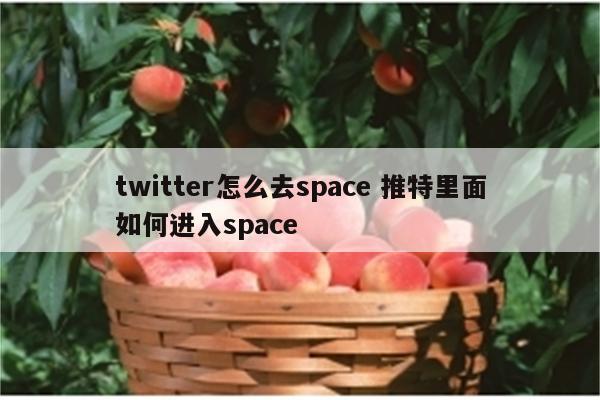 twitter怎么去space 推特里面如何进入space