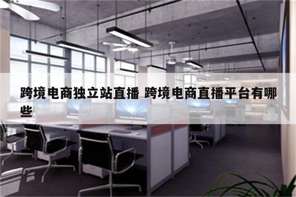 跨境电商独立站直播 跨境电商直播平台有哪些