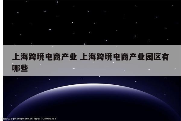 上海跨境电商产业 上海跨境电商产业园区有哪些