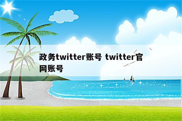 政务twitter账号 twitter官网账号