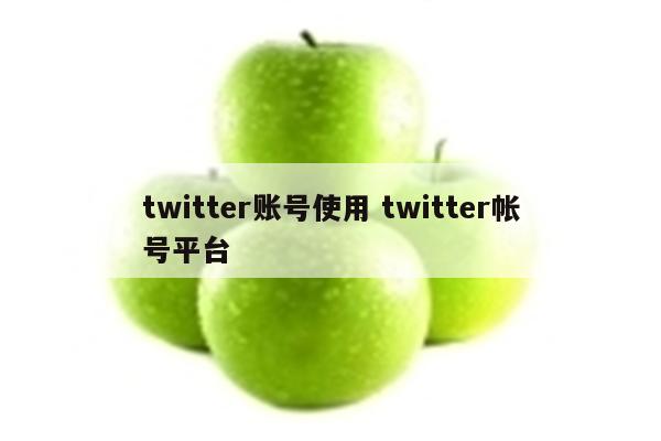 twitter账号使用 twitter帐号平台