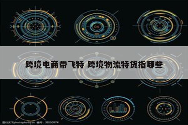 跨境电商带飞特 跨境物流特货指哪些