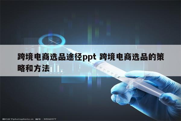 跨境电商选品途径ppt 跨境电商选品的策略和方法