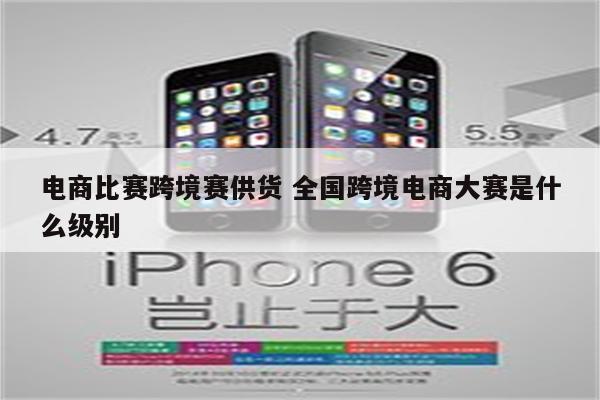 电商比赛跨境赛供货 全国跨境电商大赛是什么级别