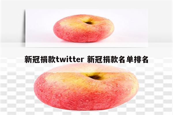 新冠捐款twitter 新冠捐款名单排名