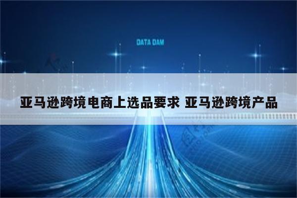 亚马逊跨境电商上选品要求 亚马逊跨境产品