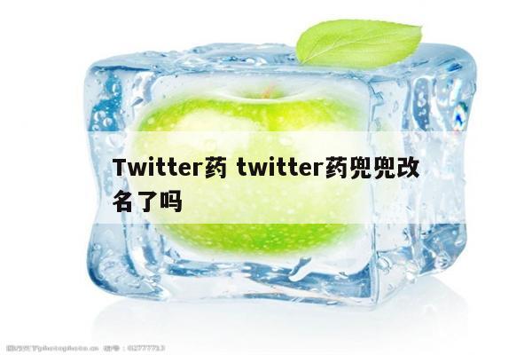 Twitter药 twitter药兜兜改名了吗