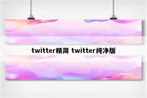 twitter精简 twitter纯净版